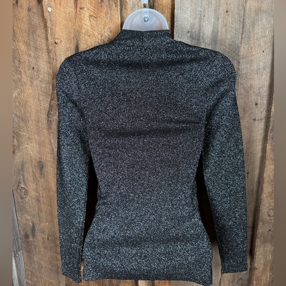 Ted Baker London Eloisy Black Sparkle Knit Fitted Top - Size 1 - Picture 9 of 14